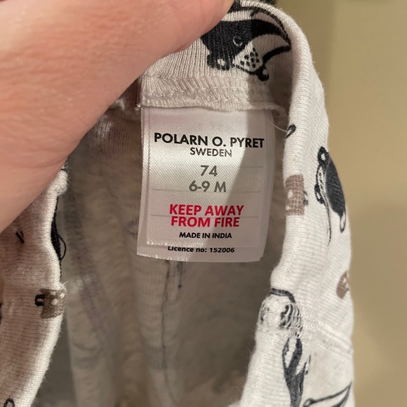 Badger 🦡 print Polarn O. Pyret 6-9 mo pants - Picture 4 of 5